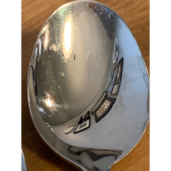 Oneida SSS Minute Man Colonial Boston 4 Oval Tablespoons Stainless 6 3/4" MCM - Picture 6 of 8